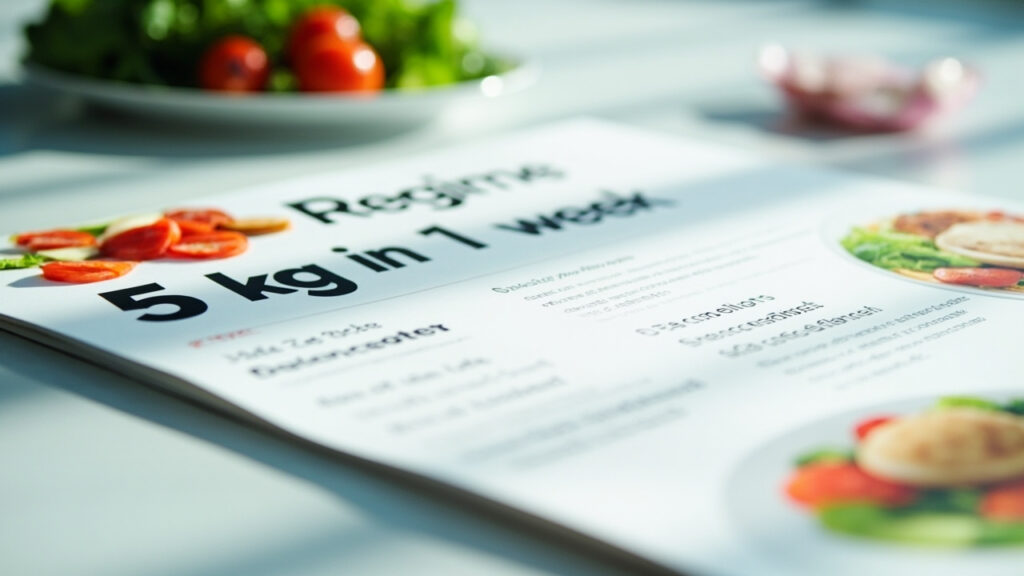 Régime 5 kg en 1 menu SEMAINE: Entre Défi Rapide et Risques Santé