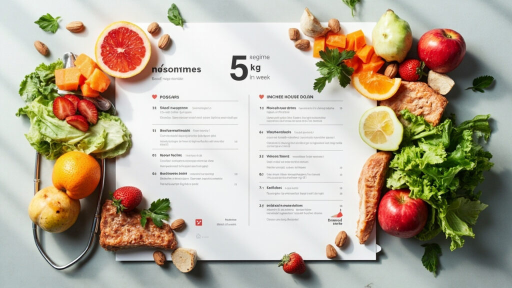 Régime 5 kg en 1 menu SEMAINE: Entre Défi Rapide et Risques Santé